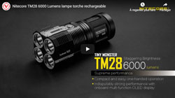 Nitecore TM28 6000 Lumens lampe torche rechargeable