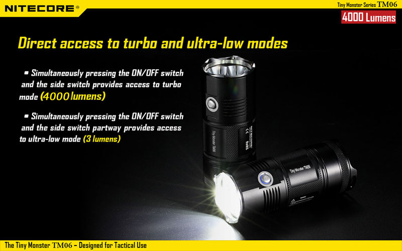 Nitecore TM03 2800Lumens lampe torche tactique ultra puissante